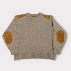 80s KOTARE ローゲージ スウェードパッチ ニット 42