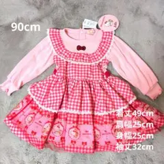 お値下げ 新品タグ付き ハローキティ ワンピース 90cm ピンク