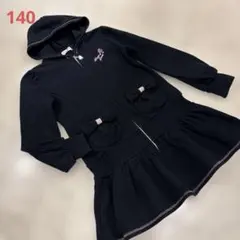 メゾピアノ 140ジップアップワンピース美品