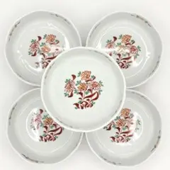 有田焼　仁祥窯　金彩赤絵　小鉢　5個セット　取り鉢　輪花鉢　深皿