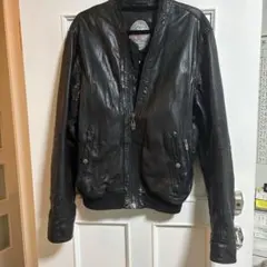 激レア！最安値 DIESEL シングルレザージャケット 古着 size L