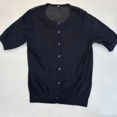 UNIQLO 半袖カーディガン ブラック XLのサムネイル