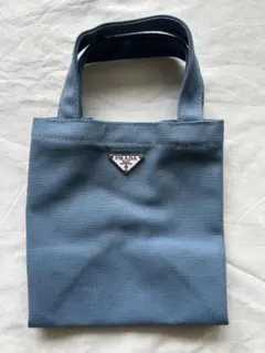 PRADA / プラダ 青 ミニトートバッグ