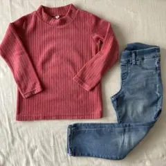 ユニクロ　110cm セット　フリース　ジーンズ