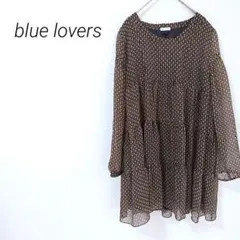 2.3 長袖 チュニック ワンピース 総柄 裏地あり ナチュラル フェミニン