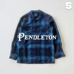 Pendleton ウールボードシャツ メキシコ製 S ブルー系