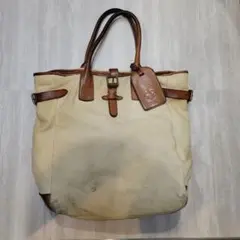 RALPH LAUREN キャンバス レザー トートバッグダメージタイプ