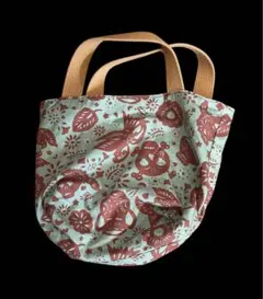 リバーシブル花柄トートバッグ