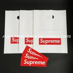小 3枚 Supreme 旧ショッパー ショップバッグ エコバッグ ステッカー