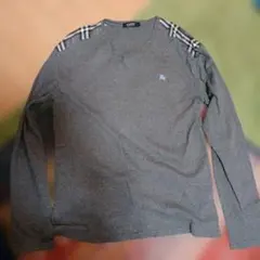 BURBERRY BLACK LABEL グレー Vネック カットソー サイズ3