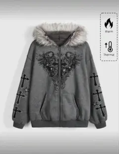 SHEIN ジップパーカー グランジ ギャル