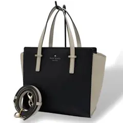 美品 kate spade 2way ショルダーバッグ PVCレザー バイカラー