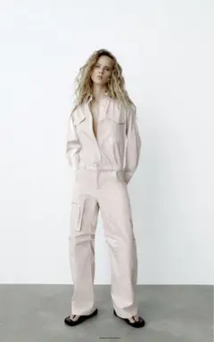 新品未使用　ZARAポケット付きロングオールインワン　XS