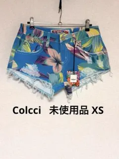 ブラジルブランドcolcci 花柄 デニムショートパンツ 未使用品 XS コルチのサムネイル