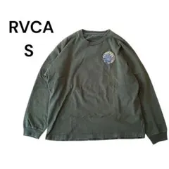 RVCA ルーカ ロンＴ Tシャツ 長袖 S カーキー サボテン サーフ系