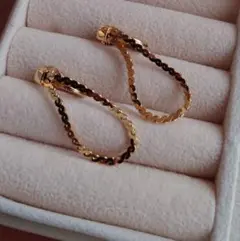 MONET モネ イヤリング ヴィンテージ（フープチェーンデザインのイヤリング）