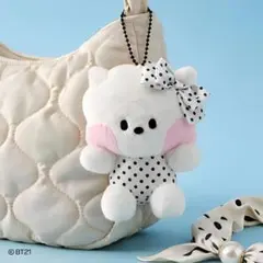 BTS JIN BT21 Dot ribbon plush keyring RJ