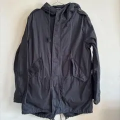 グラニフ　フードつき　ジャケット ロング丈　メンズ　黒　ベスト　フリーサイズ