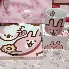 カナヘイ×ミスド　ピスケ＆うさぎ クリスマスマグカップ＆プレートセット2017年