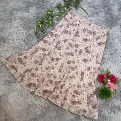 ✨Aylesbury✨サイズ13 (L〜XL) 花柄フレアスカート ひざ丈のサムネイル