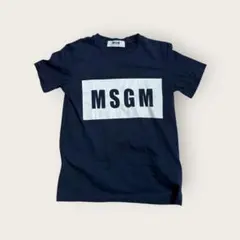 MSGM ネイビー ロゴプリント Tシャツ XSのサムネイル