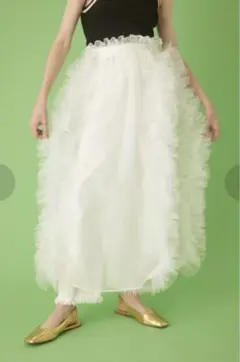 HeRIN.CYE Sheer フリル　デザインロングスカート　シフォンのサムネイル