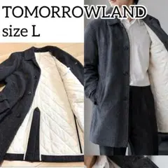 極美品✨トゥモローランド メンズ L ヘリンボーン チェスターコート グレーのサムネイル