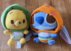 Winnie the Pooh ・ Stitch ぬいぐるみ キーホルダー 中古