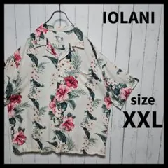 【IOLANI】 総柄アロハシャツ　半袖　レーヨン　オープンカラー　F1113のサムネイル