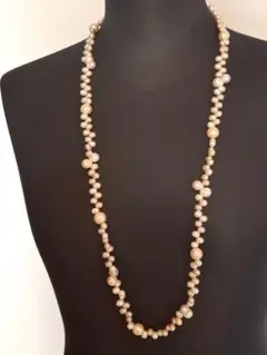 淡水パールロングネックレス
