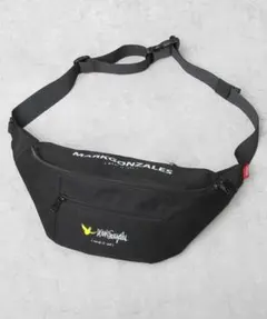 マークゴンザレス/ロゴプリントウエストバッグ/ウエストポーチ ブラック
