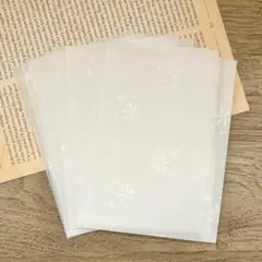 ハンドメイド 平袋 10枚 トレーシングペーパー 雪 ラッピング 透け感あり