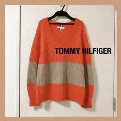 美品☆トミーヒルフィガー☆アルパカ混ニット・オレンジ