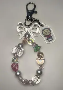 手作り・キーホルダー・コジコジのチャーム付き