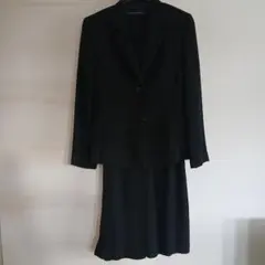 礼服　ブラックワンピーススーツ（ジャケット付き）