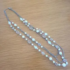 3連パールクリスタルネックレス　結婚式やパーティー