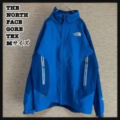 【ノースフェイス】マウンテンパーカーブルー刺繍ゴアテックスワンポイントE3