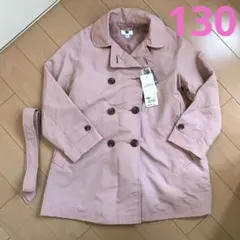UNIQLO トレンチコート　ピンク ガールズ　キッズ　130 女の子　アウター
