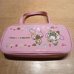 モンハンアイルー×サンリオマイメロディポーチ ピンク