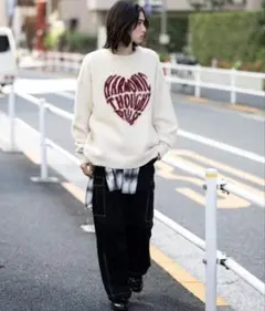 WEGO/ファジーグラフィックプルオーバー