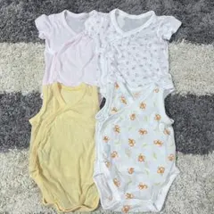 ⭐︎UNIQLO & ベルメゾン⭐︎ コットンメッシュ ロンパース 60 4枚セット