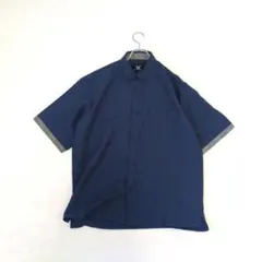【COMME CA COMMUNE】フェイクレイヤードリネンライク半袖シャツ　Lのサムネイル