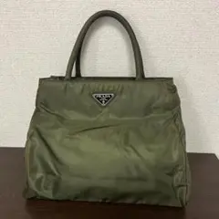 PRADA オリーブグリーン トートバッグ