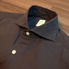 フィナモレ セルジオ カッタウェイシャツ ダークブラウン 38サイズ