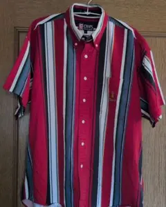 VTG Chaps Ralph Lauren　シャツ　L　ストライプ 　半袖