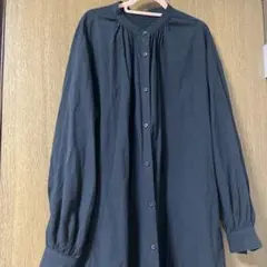 GU シャツワンピースロングMサイズ　ブラック