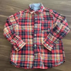 DOUBLE.B チェック柄長袖シャツ 120