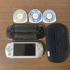 PSP-2000黒色、3000シルバー ソフト3点 まとめ売り ジャンク品