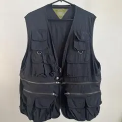 niko and UNSTUDIED フィッシングベスト 黒　メンズベスト