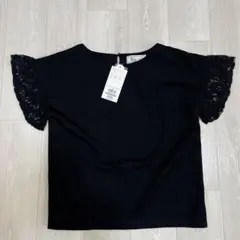 Ropé Picnic レース袖 ブラック 半袖Tシャツ Mサイズ